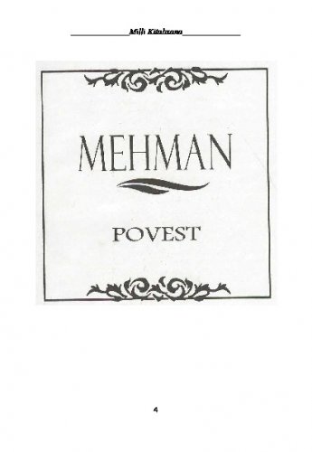 Mehman povesti