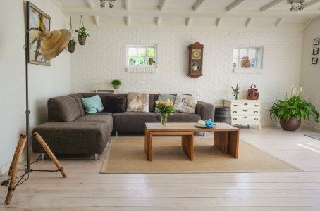 Modern grey couch and pillows 3