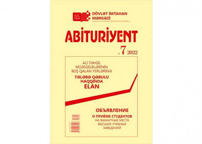 Abituriyent DİM №7Jurnal 2022| PDF YÜKLƏ