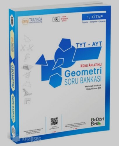 2023 Basım 345 Yayınları Tyt Ayt Geometri soru Bankası PDF |İNDİR