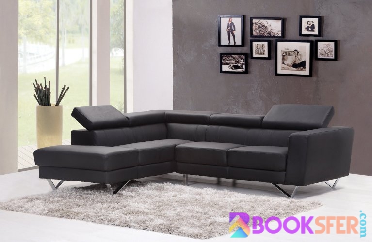 Modern grey couch and pillows