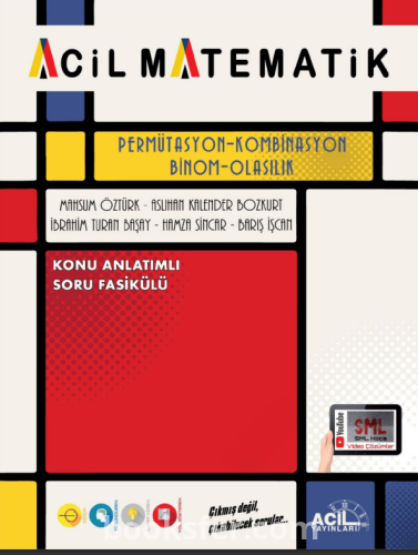 Acil Yayınları Kombinasyon - Permütasyon - Binom - Olasılık Konu Anlatımlı Soru Bankası (2024) | PDF İNDİR