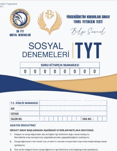 Bilgi Sarmal- Sosyal Türkiye Geneli Denemeleri|PDF İNDİR